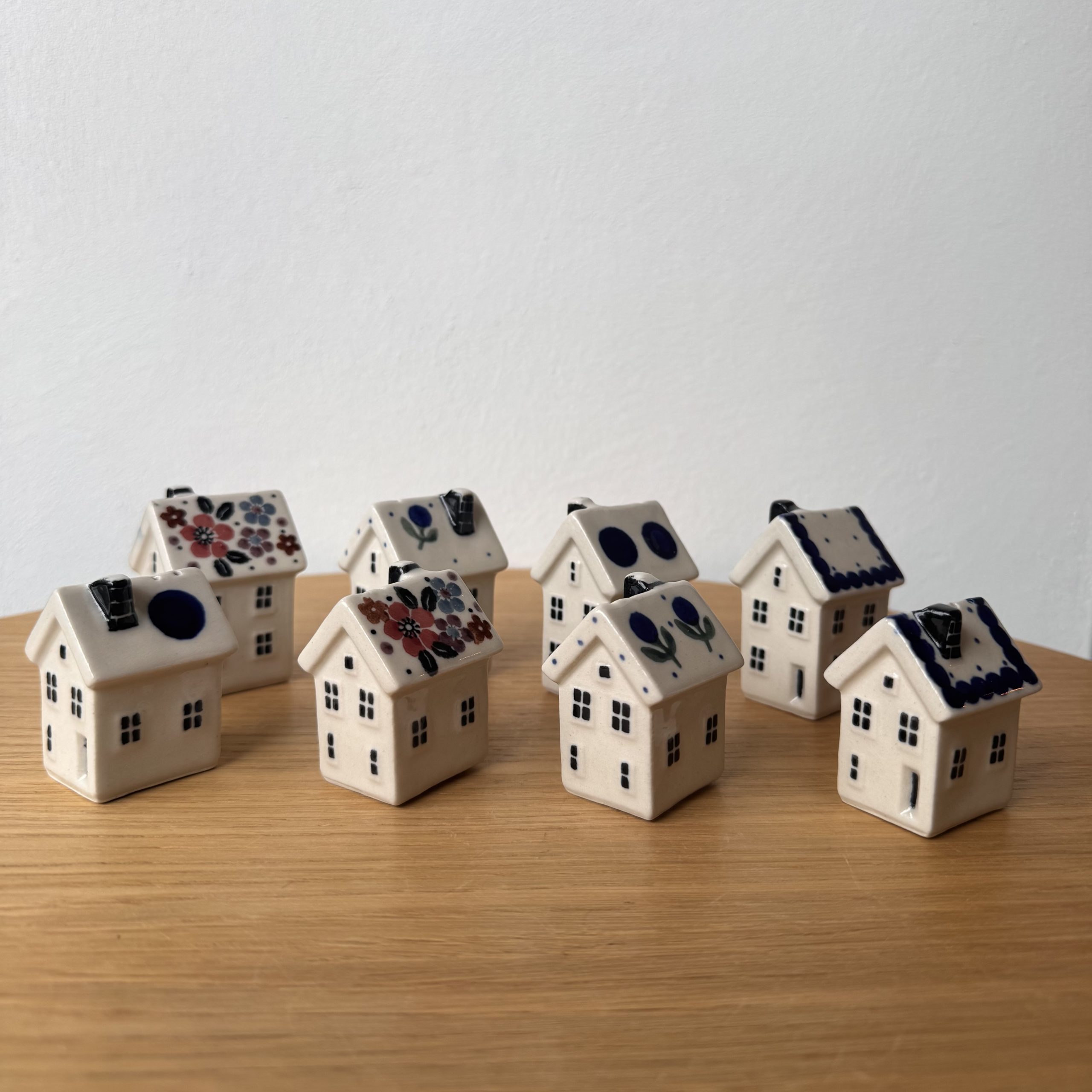 Solniczka "domek" (G24) - wys 5,5 cm - 61A Mini kropka niebieska - obrazek 6