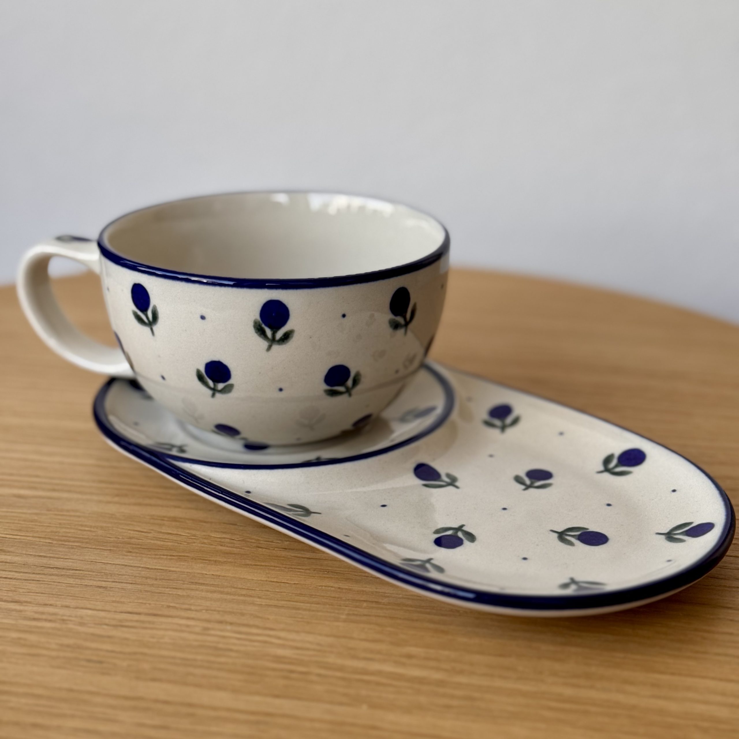 Filiżanka ze spodkiem (H12) - 260 ml - 135X Borówka - obrazek 2