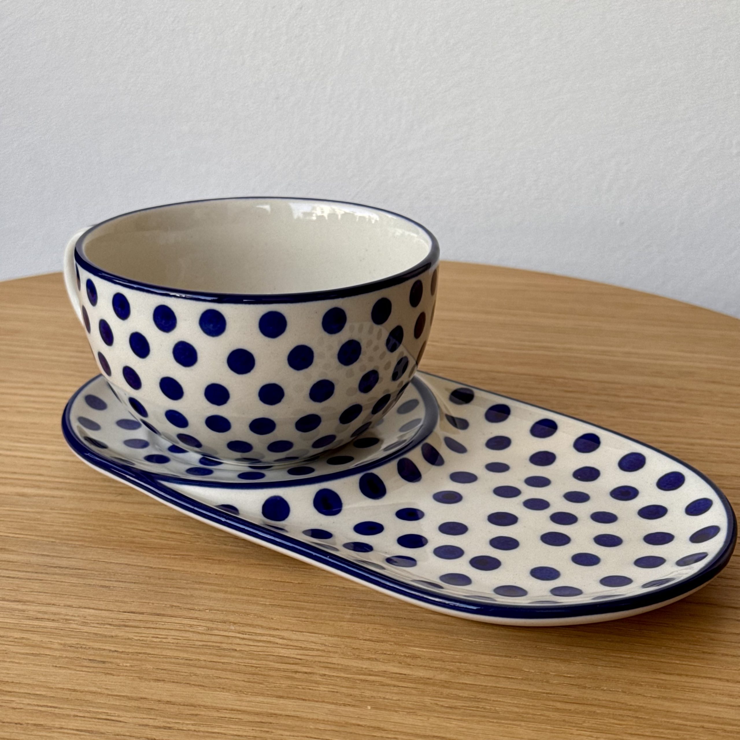 Filiżanka ze spodkiem (H12) - 260 ml - 61X Kropki - obrazek 2