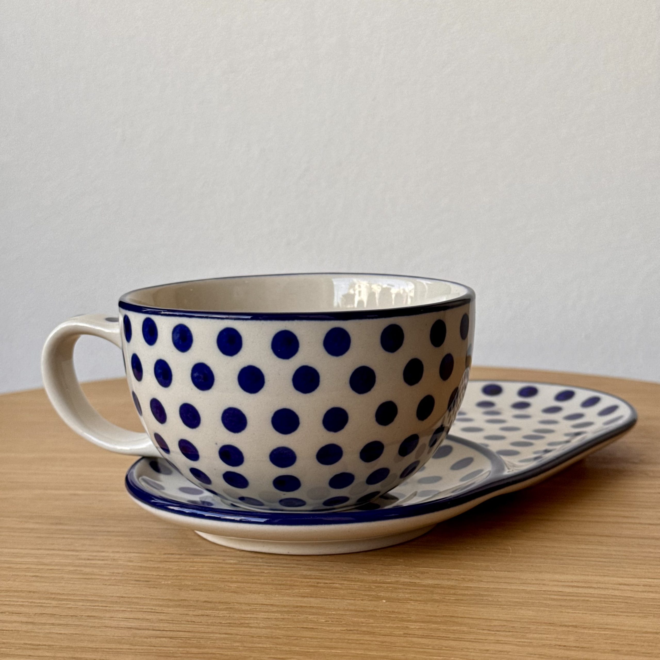 Filiżanka ze spodkiem (H12) - 260 ml - 61X Kropki - obrazek 3