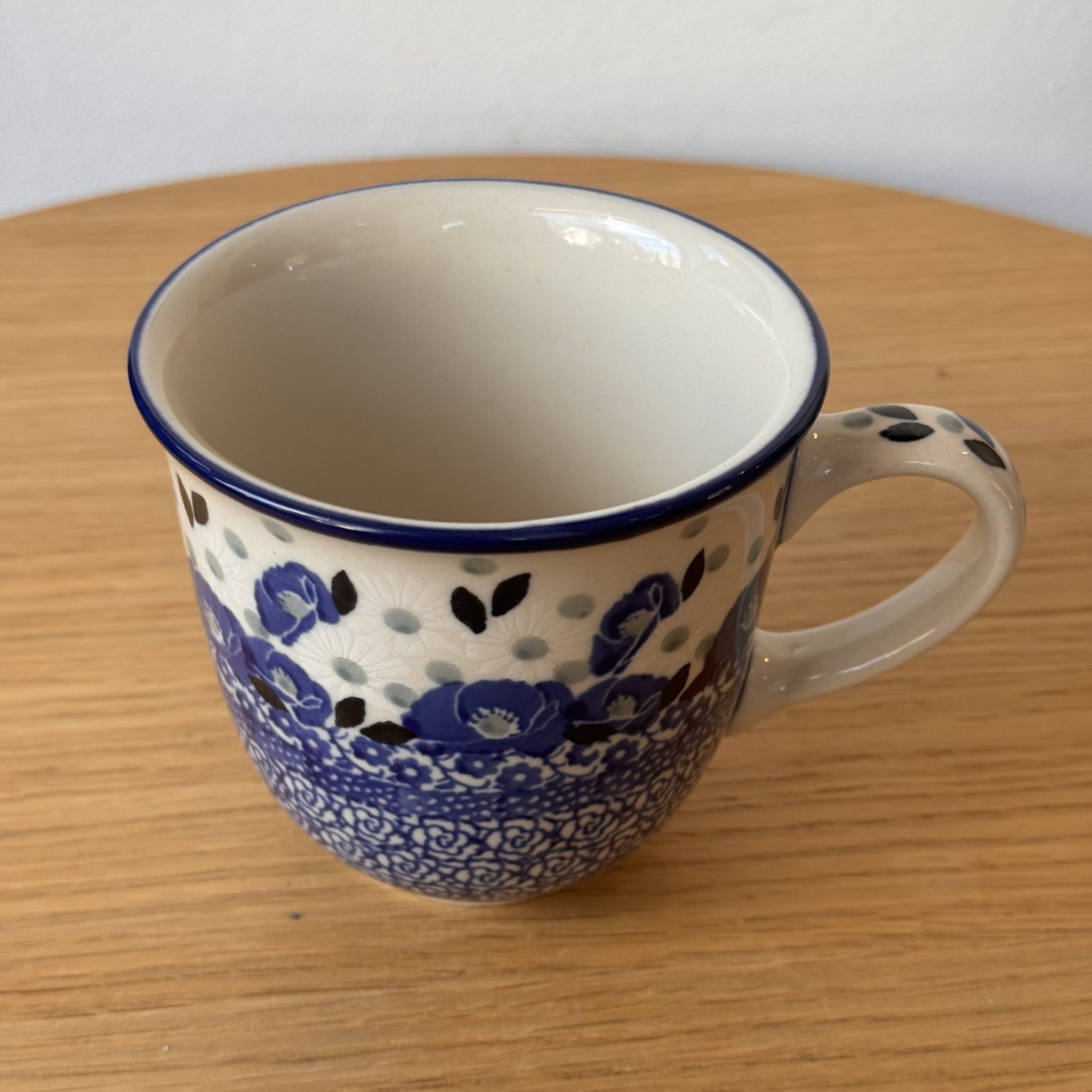 Kubek ceramiczny (813) - 200 ml - 2662X Niebieskie maki - obrazek 2