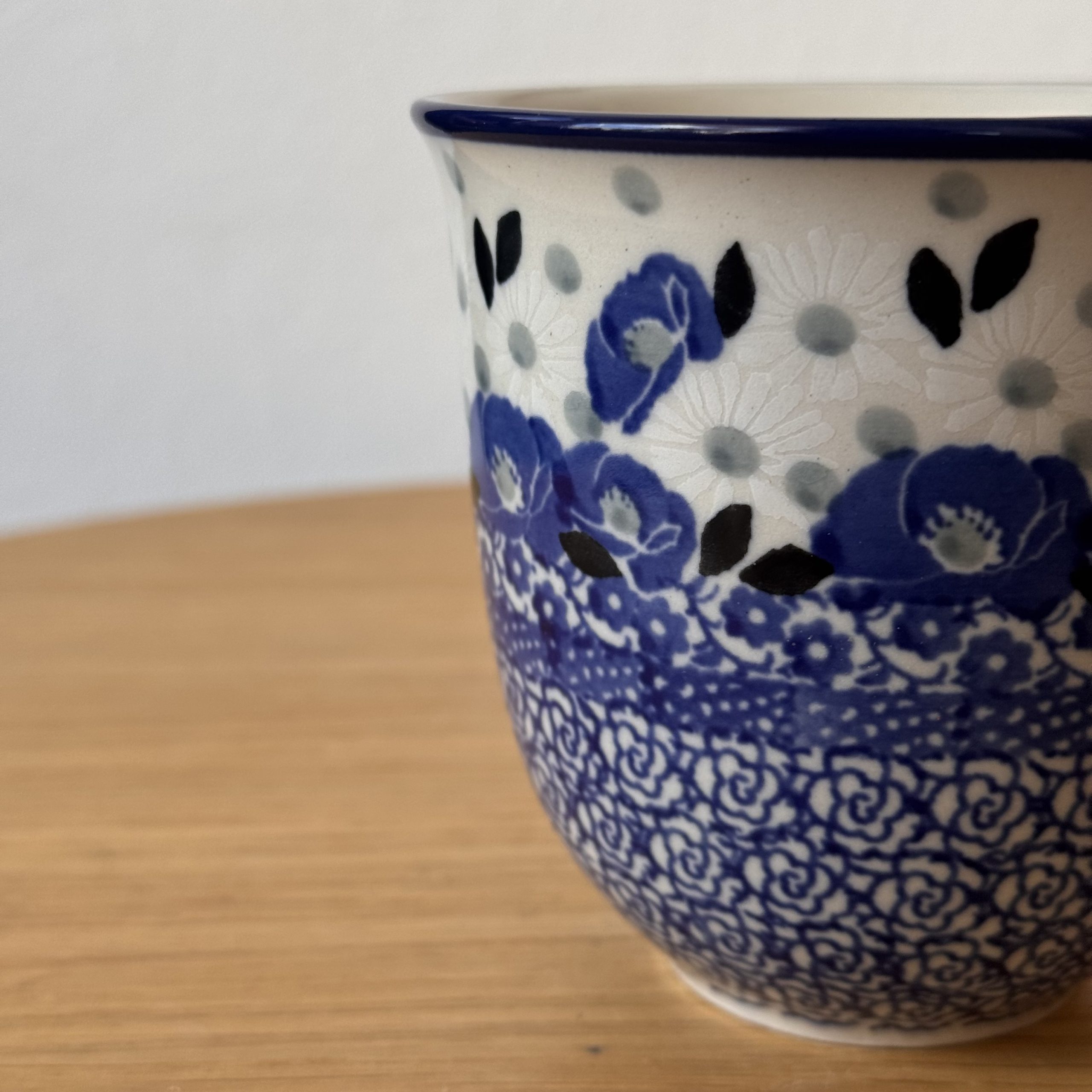 Kubek ceramiczny (813) - 200 ml - 2662X Niebieskie maki - obrazek 3