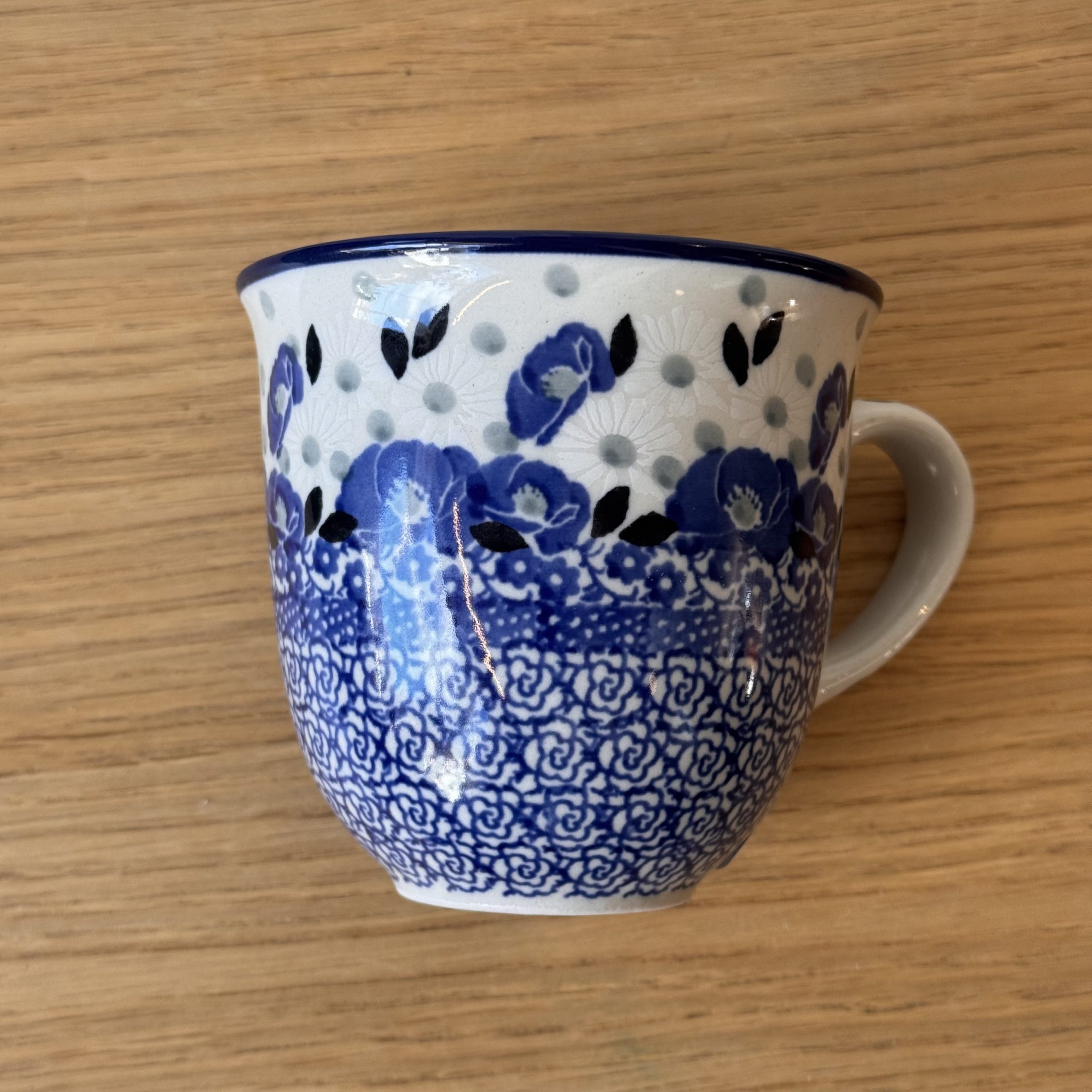 Kubek ceramiczny (813) - 200 ml - 2662X Niebieskie maki - obrazek 4